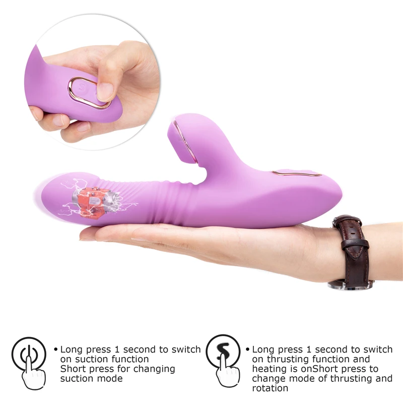 Dildo Vibrator Sex Legetøj til Kvinder med 7 Stak, Roterende Handlinger for G-Spot Klitoris Anal Stimulation,Stærk sugekop