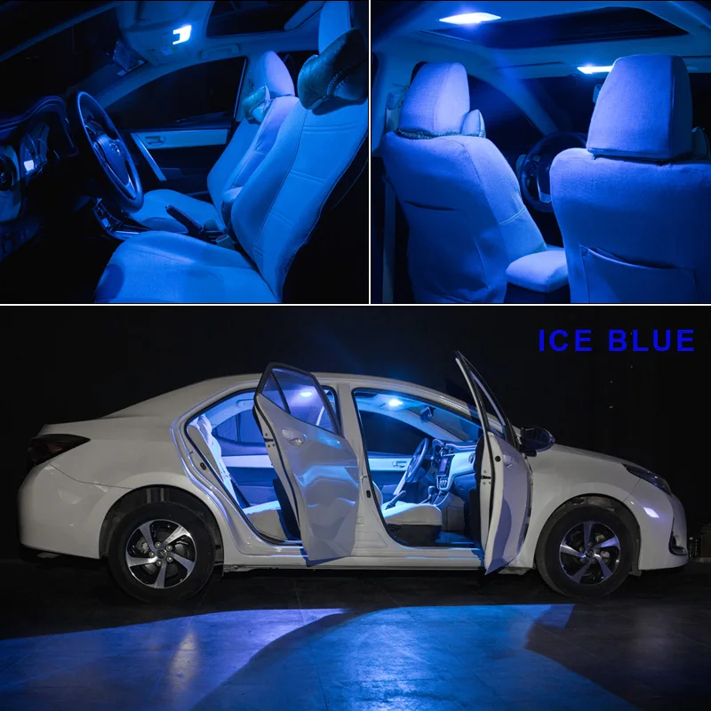 11 x Ice Blue Canbus Bil LED Nummerplade Lys Interiør Kort Loft Kuffert Lampe Pakke Kit Til Mitsubishi Outlander 2013-2019