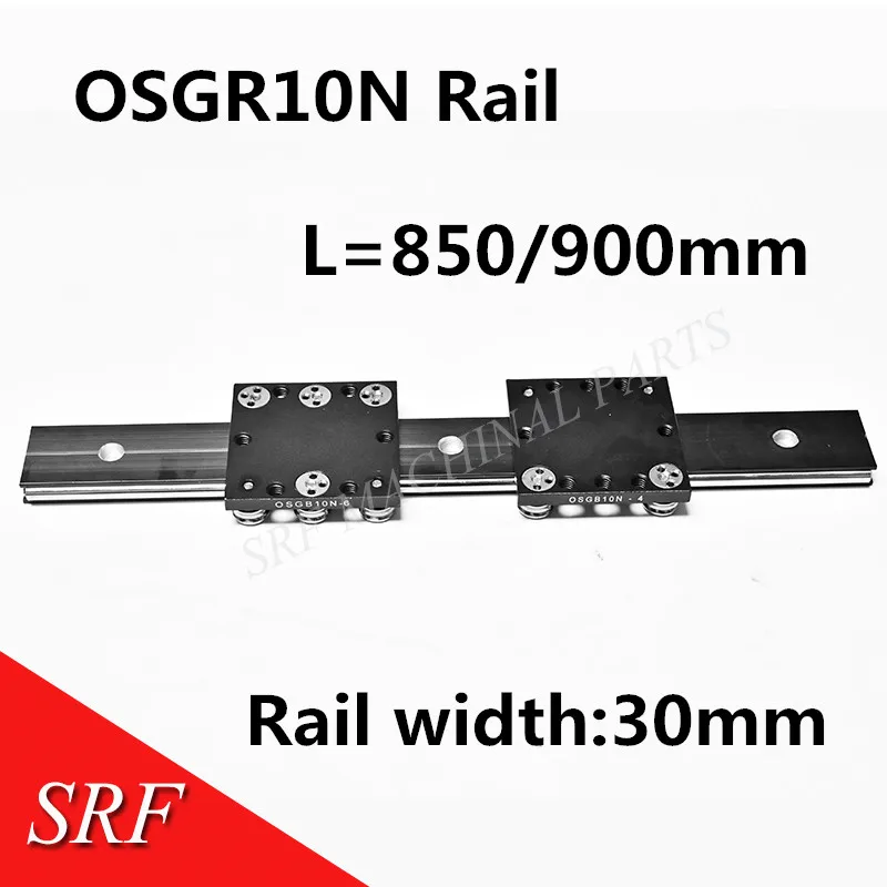 30mm bredde Dobbelt aksel-lineær jernbane OSGR10N L=850/900 mm Rulle jernbane med OSGB10N Bærende slide blok