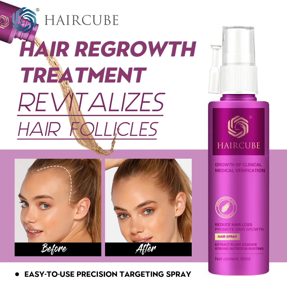 HAIRCUBE Anti hårtab Produkter til Hurtig hårvækst Mænd Kvinde hårvækst Spray Essensen Æterisk Olie, Flydende Hair Tonic