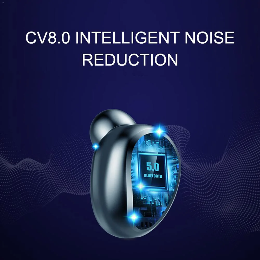 TWS Bluetooth-5.0 Hovedtelefoner, Trådløse Hovedtelefoner, Touch Kontrol-LED Display-2000mAh Opladning Max Sport Vandtæt Headset Øretelefoner