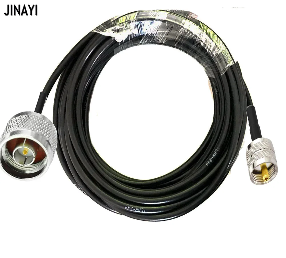 PL259 UHF han til N-hanstik LMR-240 LMR240 RF koaksial Lavt Tab Coax-kabel 1m 3m 5m 10m