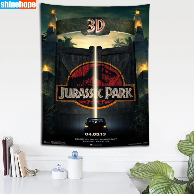 Jurassic Park-Tapetet Mandala Væggen Hænger Vægtæpper Psykedelisk Bondegård Indrettet Sovesal Væg Tæppe Væg Tæppe