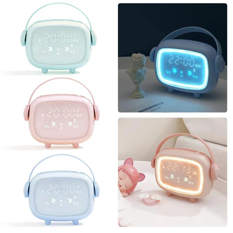 Kreative Night Light Vækkeur Sød Elektronisk Digital USB-Opladning Ur Kids Smart LED-Seng, Sove, Nat Lys, Home Decor