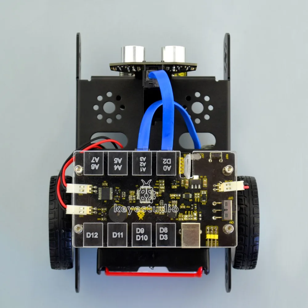 Keyestudio KEYBOT Programmerbare STEM Uddannelse Robot Bil Kit TB6612 Drevet RJ11 Kontrol Til Arduino Robot Grafisk Programmering