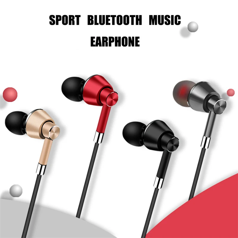 Den Trådløse Bluetooth-Sports hovedtelefon Stereo Hængende Hals Metal Magnetisk Hovedtelefon til iPhone 10 11 Pro X XR XS Max 7 Plus 6 5 4s