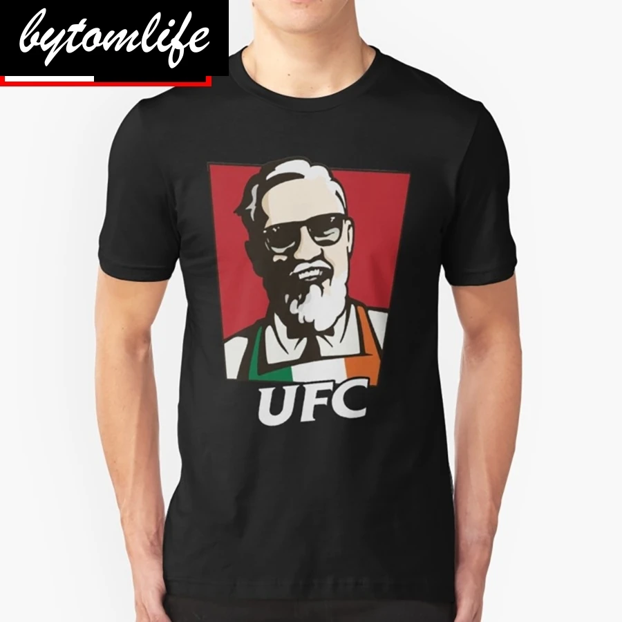 Mand Sjove Conor McGregor KFC Colonel Harland Sanders Kreative Design Trykt T-Shirt, Mænds Bomuld t-Shirts Sjove T-Shirt