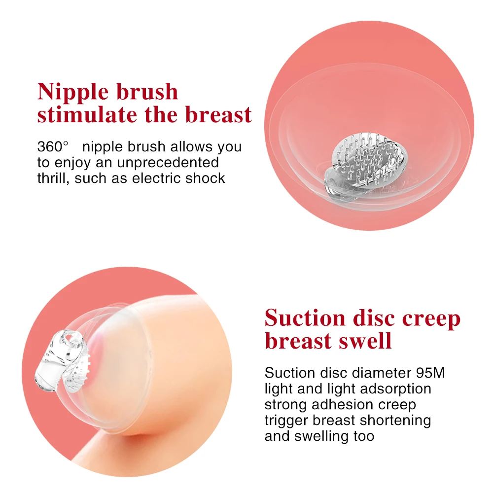For Kvinde Kvinde Onani Nipple Sucker Bryst Forstørre Massageapparat 20 Hastigheder, Elektriske Tungen Slikke Brystvorte Vibrator Sex Legetøj