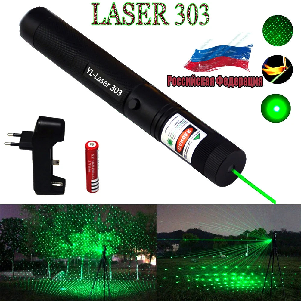 Grøn Laser Pointer syn High Power jagt Grøn Prik taktiske 532 nm 5 mw 303 laser pointer verde lazer Pen Hoved Brændende Tændstik
