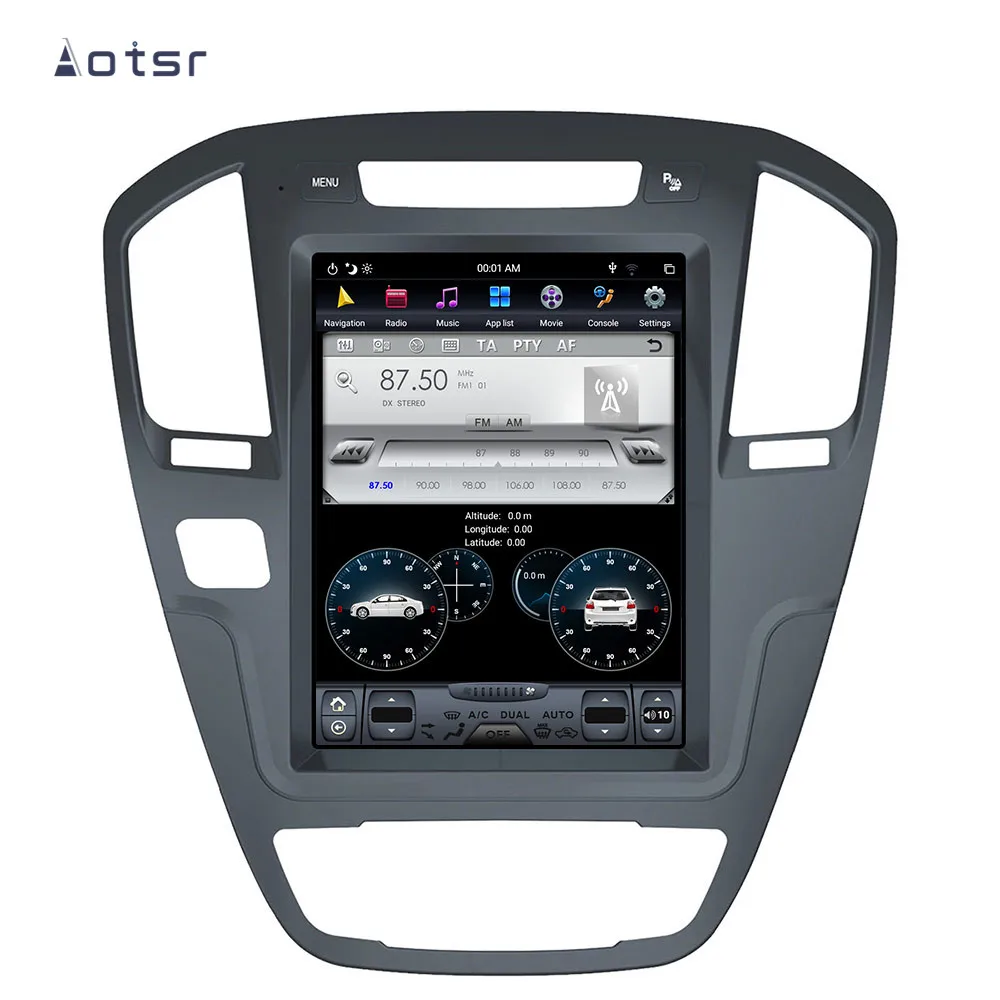 4+128G For Opel Insignia Android Tesla Style Bil Radio For Buick Regal 2008 - 2013 GPS Navigation DSP Carplay IPS Autostereo