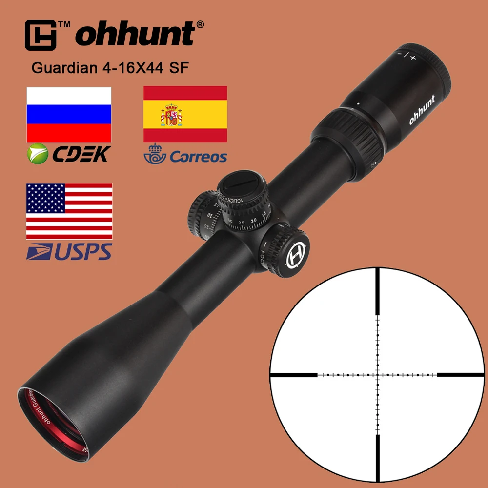 Ohhunt Værge 4-16X44 SF Huting Taktisk Rifle Anvendelsesområde Optiske Syn Wire Sigtemiddel 1/2 Halv Mil Dot Side med Parallax Justering