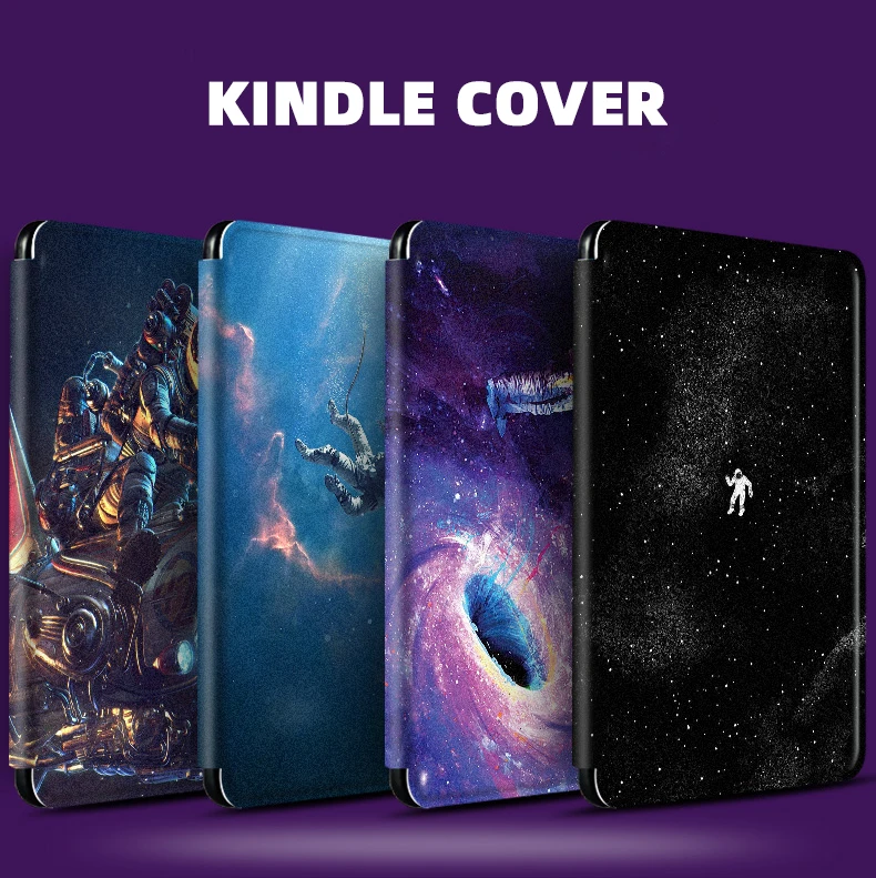Stjerneklar Himmel Mønster Cover til 2018 Kindle Paperwhite 4 med Lys Tilfældet Funda for Amazon Alle Nye Kindle 2019 10 Generation Tilfælde