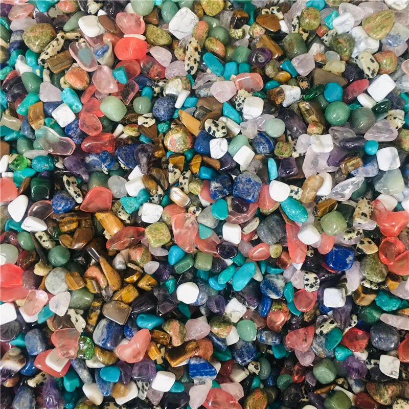 100g tumlede gemstone blandet sten naturlige rainbow farverige sten mineral agat til chakra healing