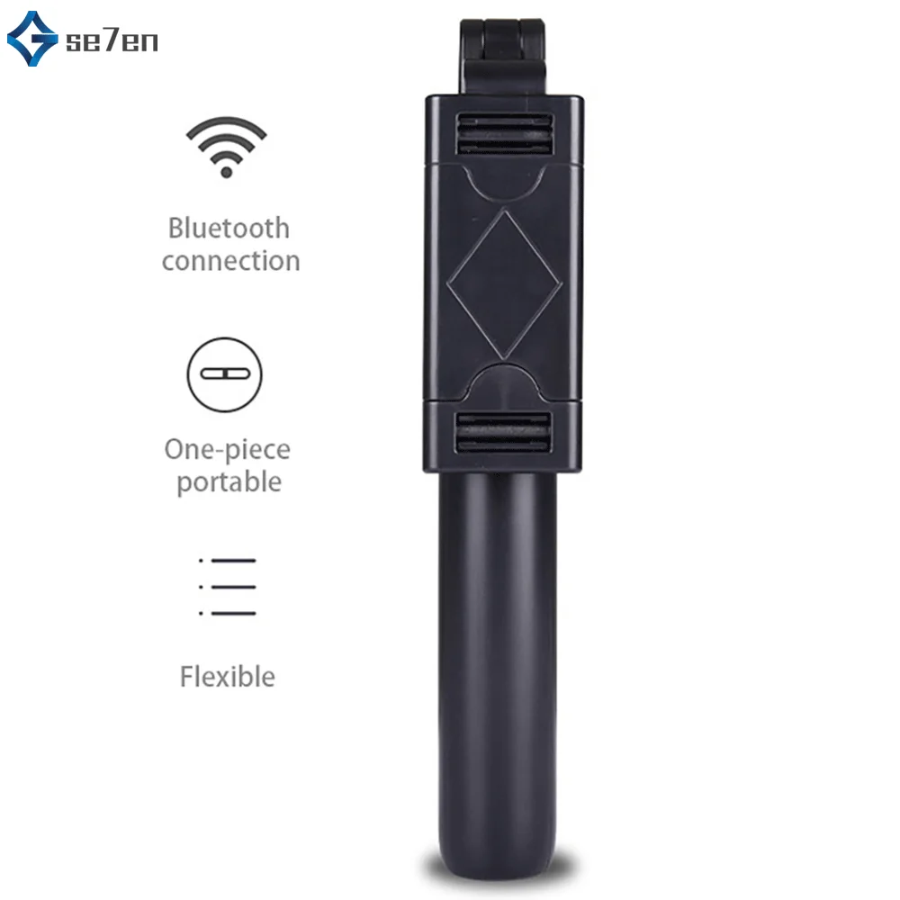 3-i-1 Wireless Bluetooth Selfie Stick til iphone/Android/Huawei Sammenklappelig Håndholdte Monopod Lukker Fjernbetjening, der kan Forlænges Mini Stativ