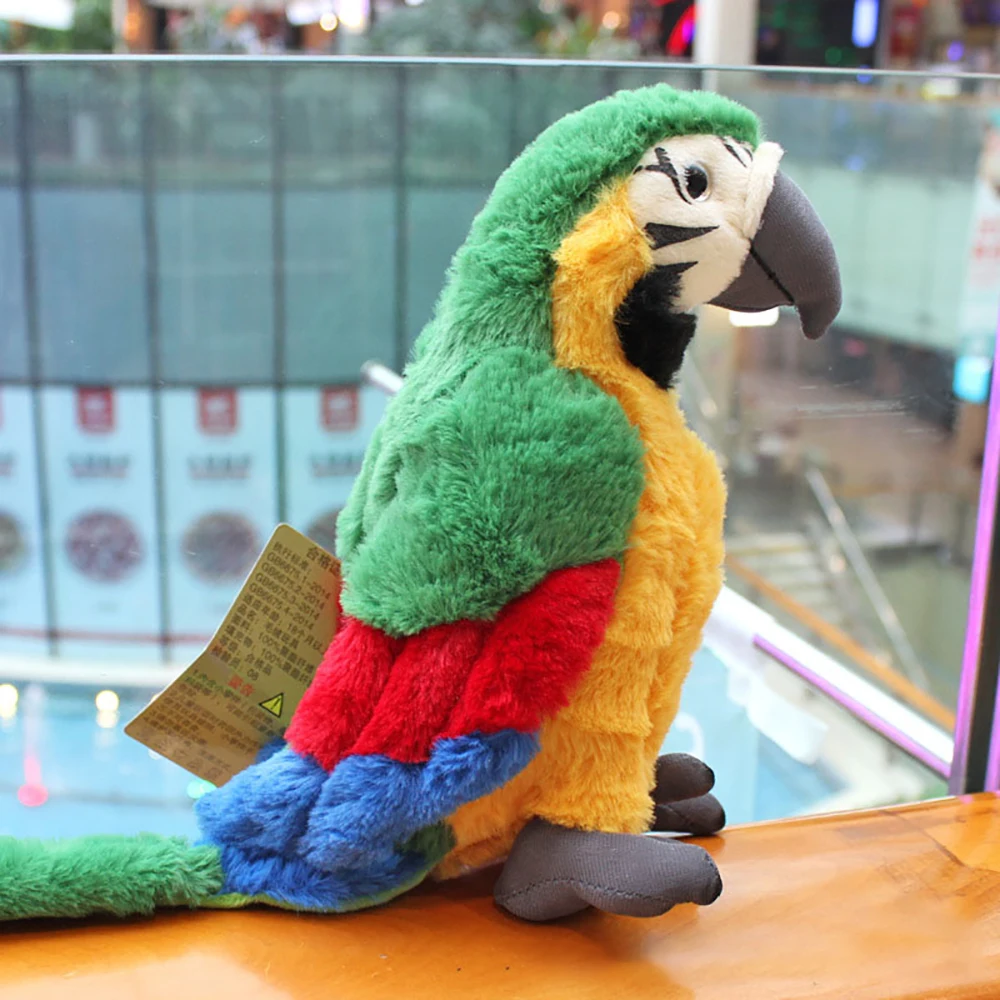 Søde simulering papegøje dukke plys tegnefilm toy bløde tøjdyr plush dekoration børns legetøj fødselsdag gave 25cm WJ254