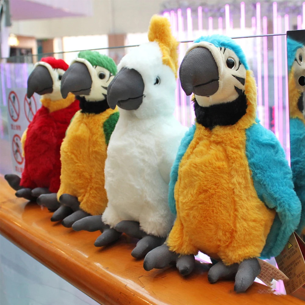 Søde simulering papegøje dukke plys tegnefilm toy bløde tøjdyr plush dekoration børns legetøj fødselsdag gave 25cm WJ254