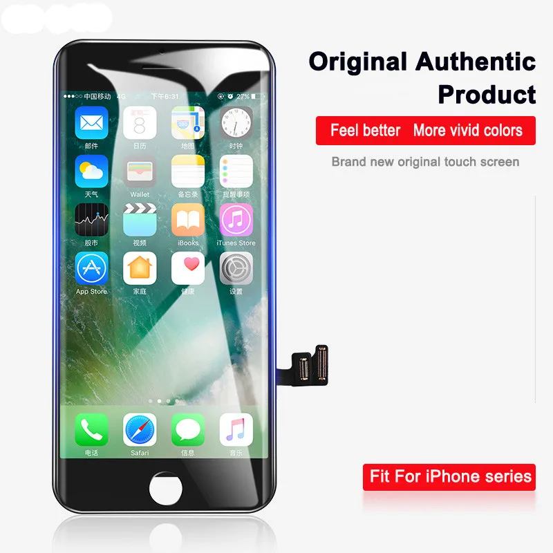 LCD-Skærm til iPhone 6 6S 7 7 8 Plus X 6SPlus iPhone 7 8 Plus 3D Touch Digitizer Assembly Udskiftning Telefonen, Lcd-skærme, AAA