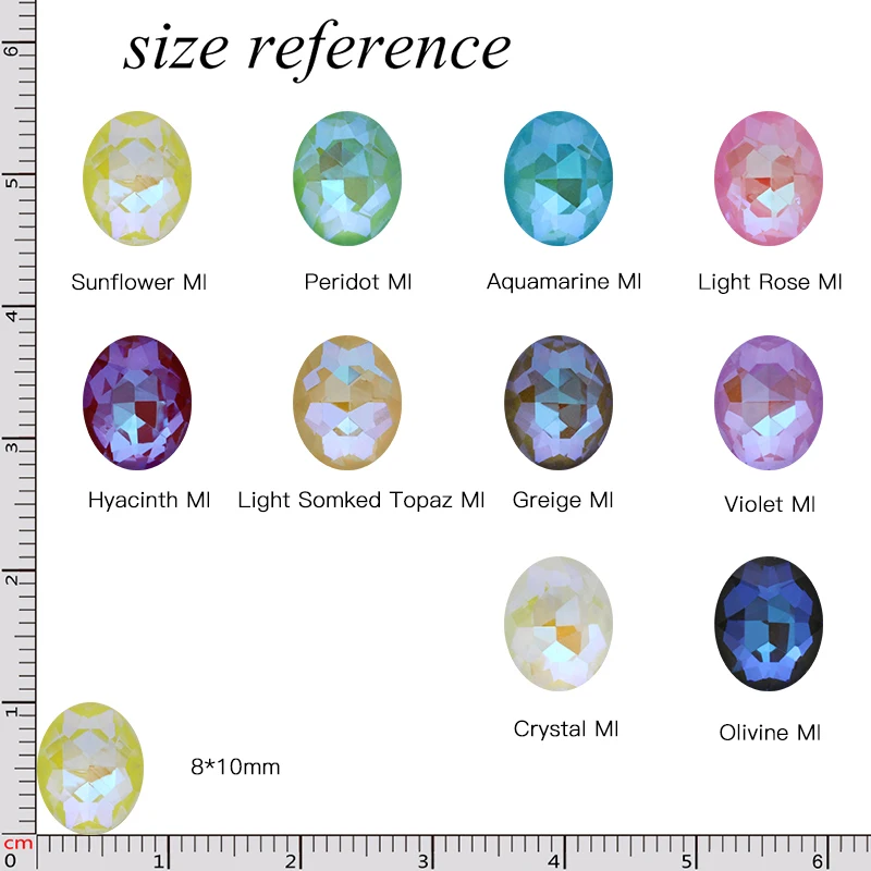 10stk MI Mix krystal glas Rhinestones applique i K9 Til Nail art sten tøj dekoration sy DIY Smykker Tilbehør håndværk