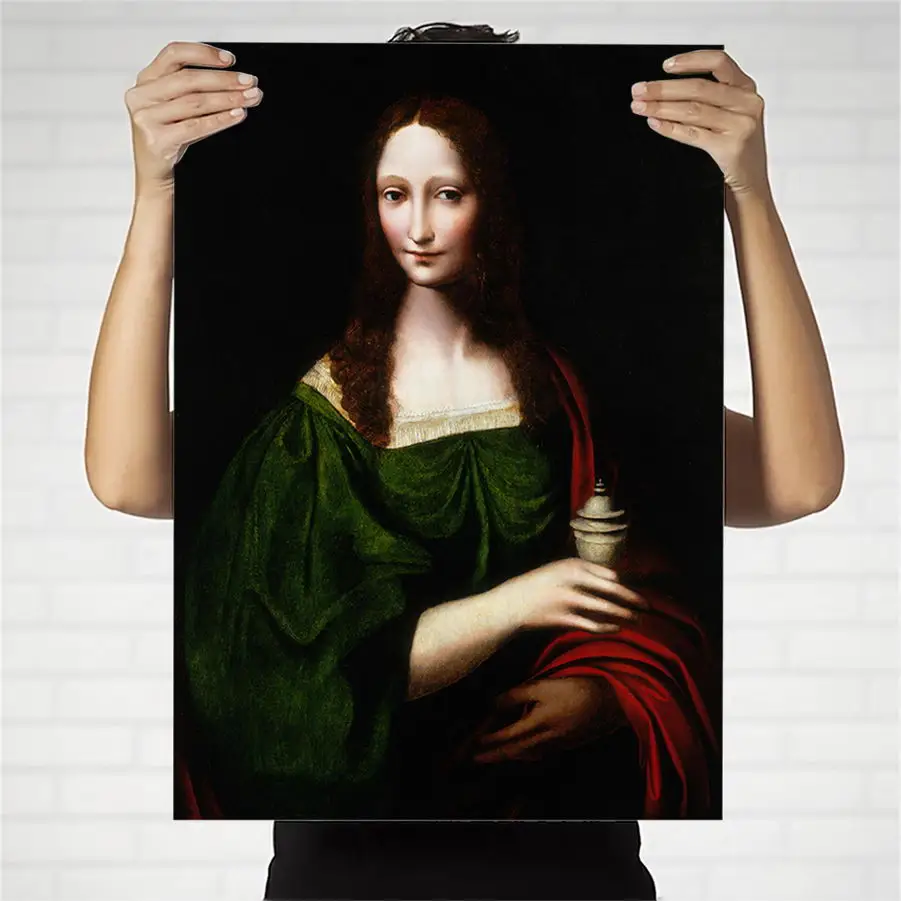Home Decor Lærred Print Kunst Væg Billeder Plakat Lærred Udskrivning Malerier Italien Leonardo Da Vinci Leda og Svanen