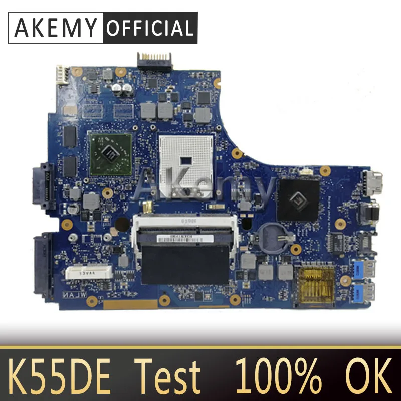 Akemy For Asus K55DR Bundkort K55DE Bundkort med HD7520G Diskrete skærmkort