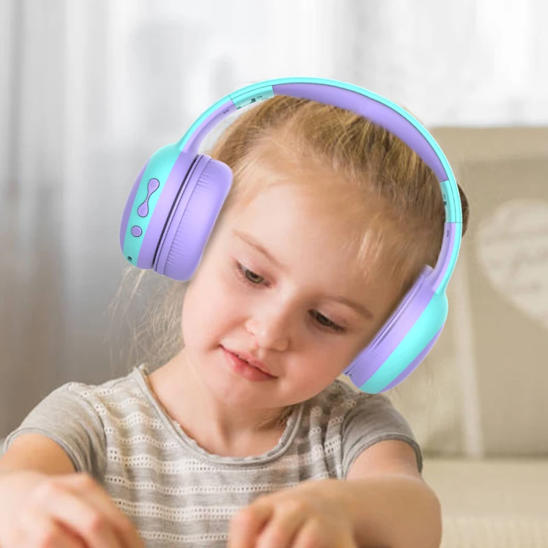 Bluetooth Børn Hovedtelefoner Med Mikrofon Children ' s Trådløse Headsets Med 85dB Begrænset Mængde høreværn