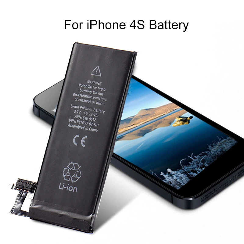 1430mAh Interne Batteri 3,7 V Li-ion-Batteri til iPhone 4S A1387 Mobiltelefon Batteri