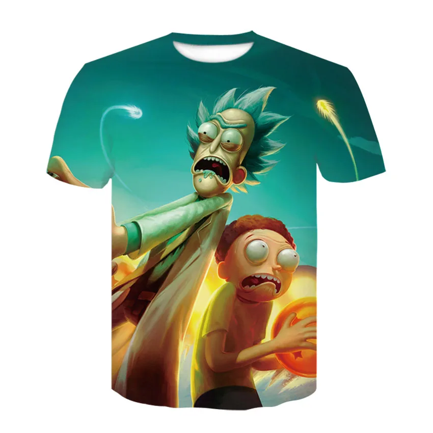 2020 Nye Sommer Top Rick Og Morty T-Shirt Mænd Animationsfilm Tshirt Kinesiske 3d Printet T-shirt Hip Hop Cool Tee for Herre Tøj