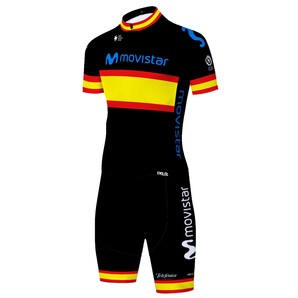 2020 ropa bicicleta hombre Movistar Skinsuit cykling mænd kort ærme Buksedragt Road Racing one piece Skinsuit