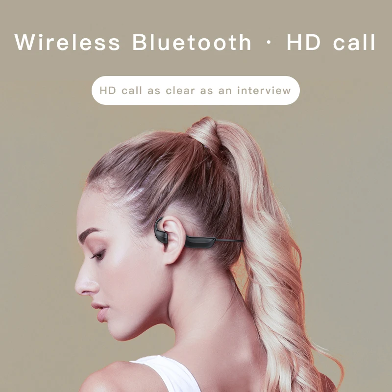 1stk Trådløse Bluetooth-5.0 Øretelefoner Luft Conduction Ørestykker Sport Ikke In-Ear Headset Vandtæt Earpods Håndfri Headset Hot