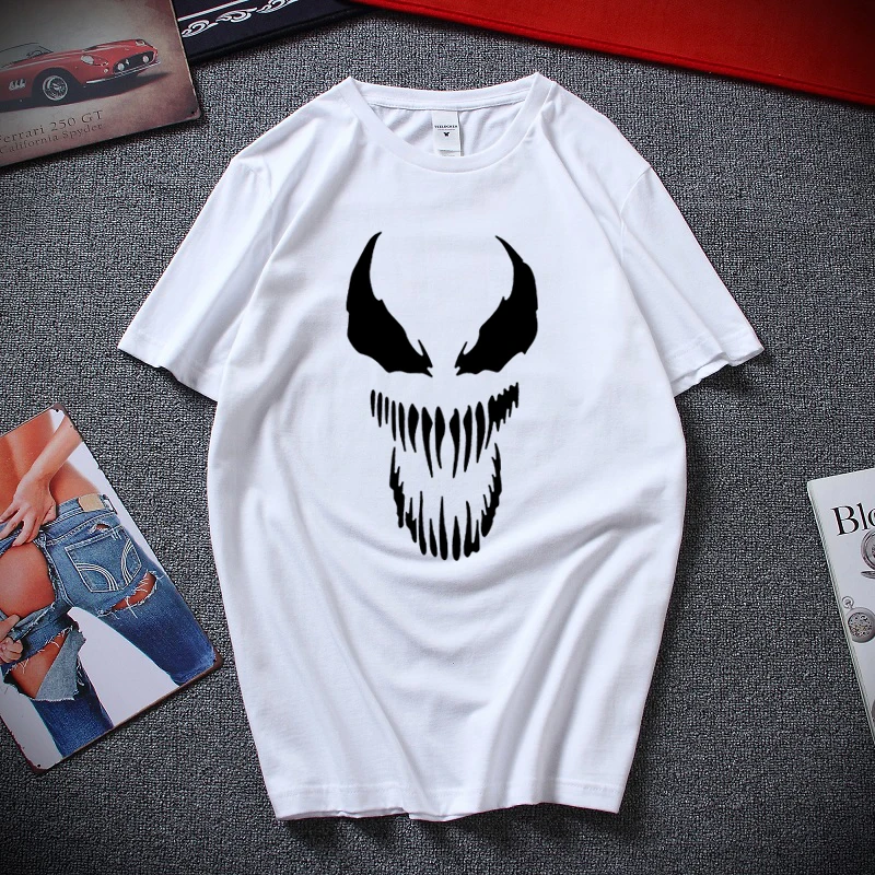 2018 Venom T-shirt Harajuku Mode bomuld kortærmet T-Shirts, casual t-Shirts Mandlige T-shirt Animationsfilm