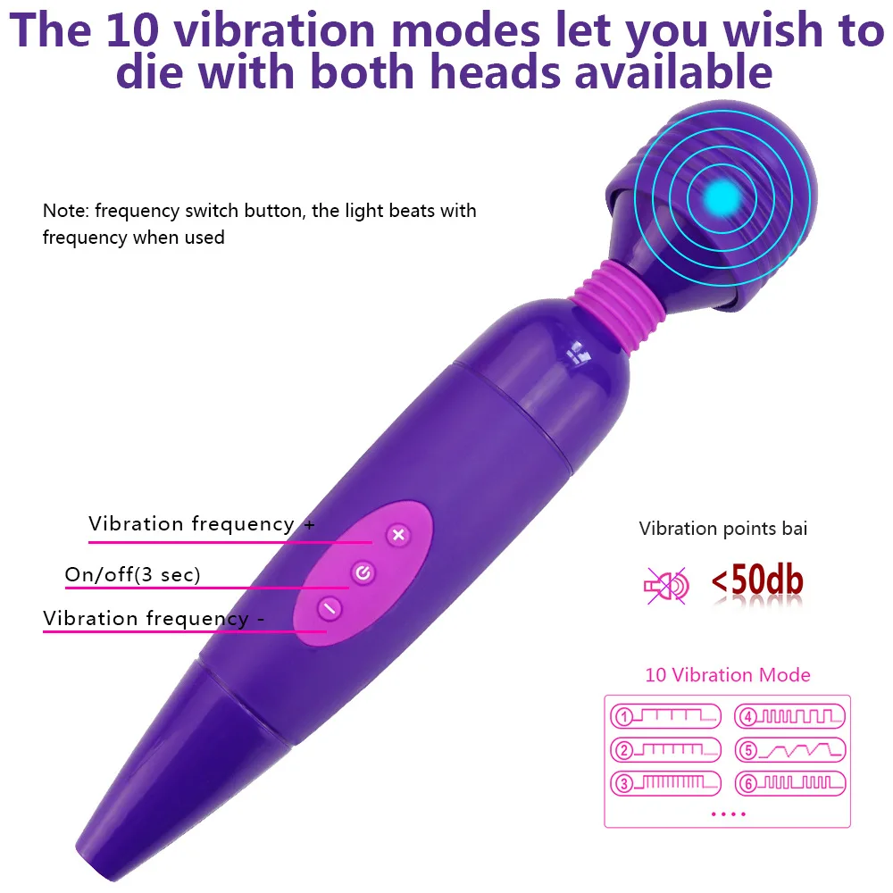 USB-Genopladelige AV Vibratorer Body Massage Voksen Legetøj Elektriske Massagers Sex Legetøj til Kvinder Klitoris Stimulator