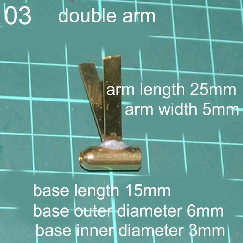 1 STK Messing Aksel Beslag Holderen Indre Dia 3mm/4mm Propel Strut Dobbelt Enkelt Arm Support til Simulering RC Båd Model