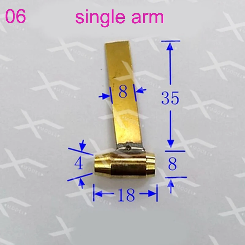 1 STK Messing Aksel Beslag Holderen Indre Dia 3mm/4mm Propel Strut Dobbelt Enkelt Arm Support til Simulering RC Båd Model