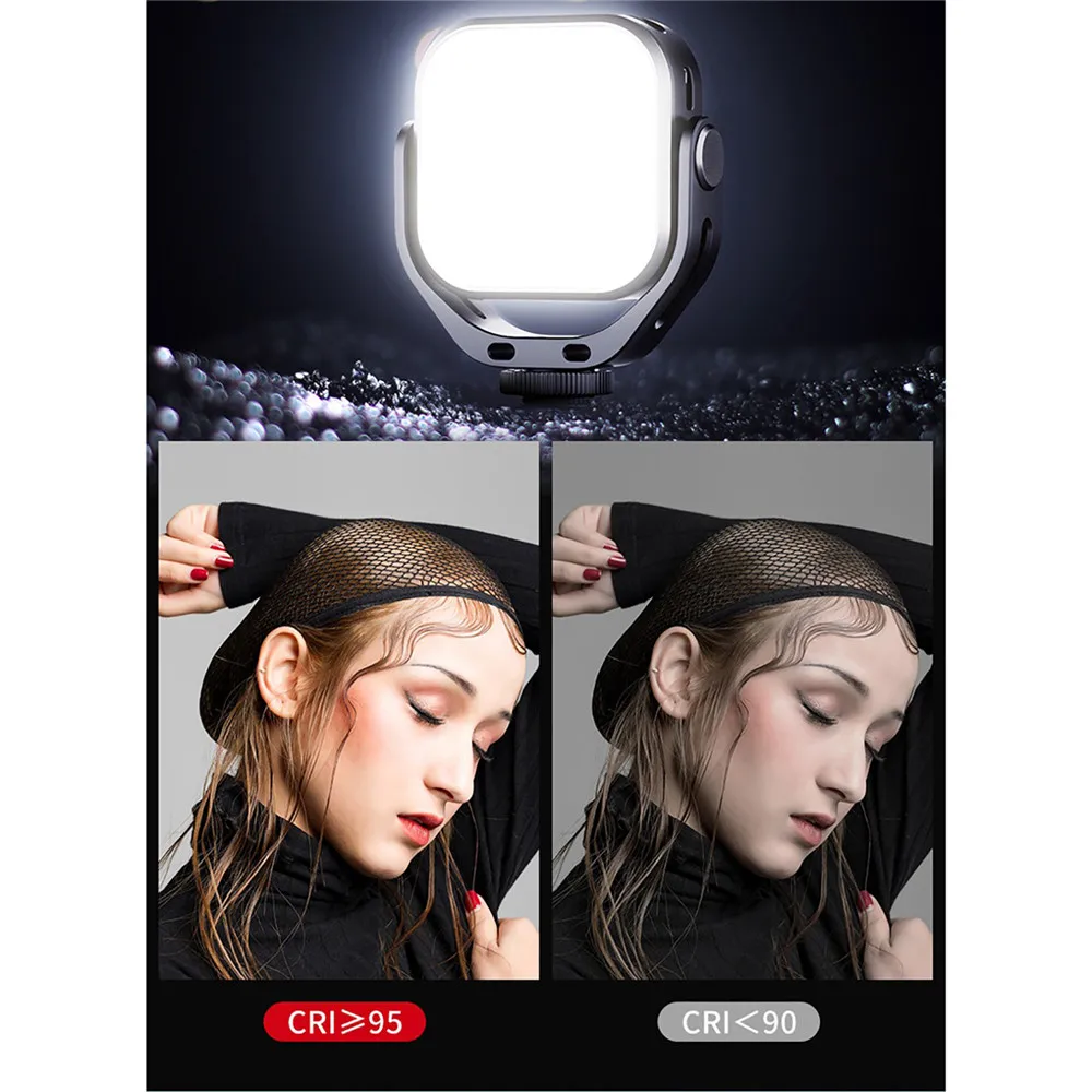 Let Fyld Lys Dual Farve Temperatur Fotografering Lys 360 Rotation Justerbar for SLR Mirrorless Kamera Tilbehør