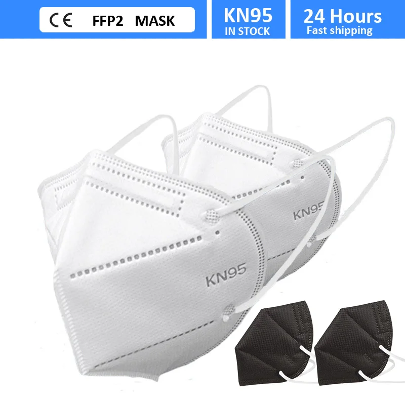 Sort kn95 Mask 5 Lag ffp3 Maske Beskyttelse Masque Maske Anti Støv, Forurening ffp2 Maske Respirator Beskyttende Maske hurtig levering
