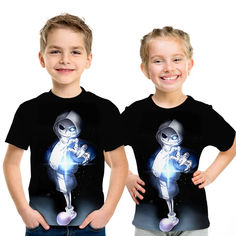 Baby og teens t-shirts Sommeren Kid Undertale Spil T-shirt 3D-Print Dreng Klude Korte Ærmer Pige Shirts Top Tee