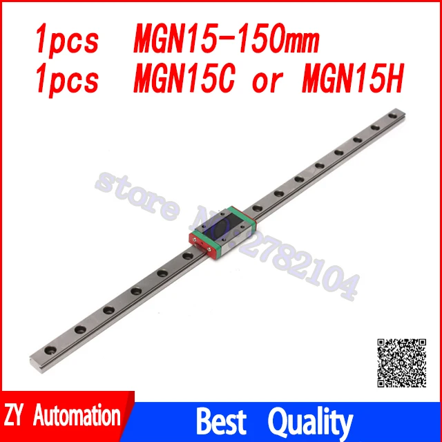 15mm Lineær Guide MGN15 150mm lineær rail way + MGN15C eller MGN15H Lang lineær transport til CNC-X-Y-Z-Akse