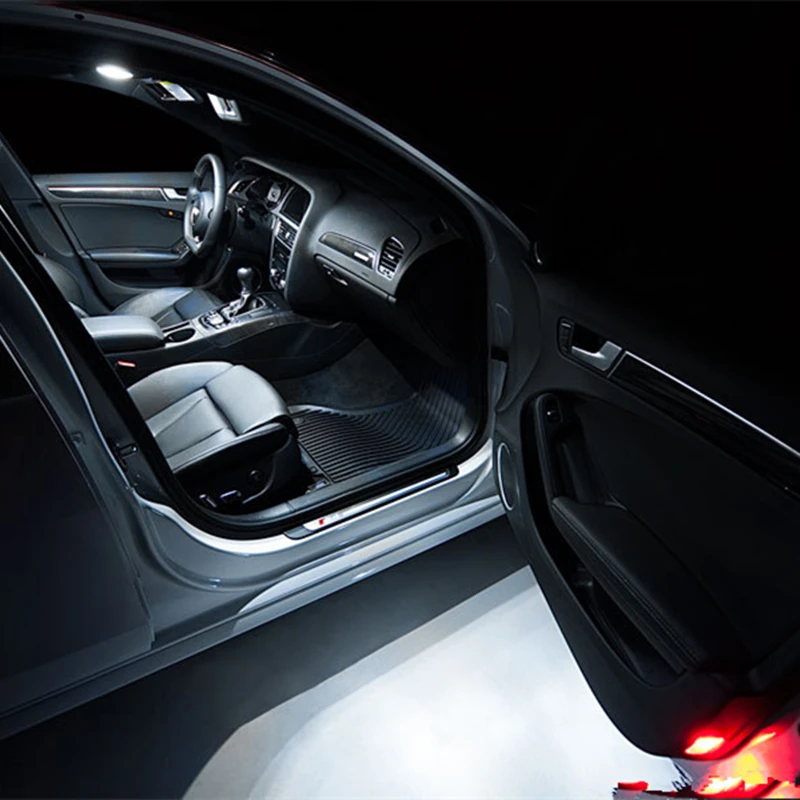 14x fejlfri Canbus LED Interiør Reading Light Kit Passer Til Audi A4 B8 S4 2009-Døren Kuffert handskerum mirror Lampe tilbehør.