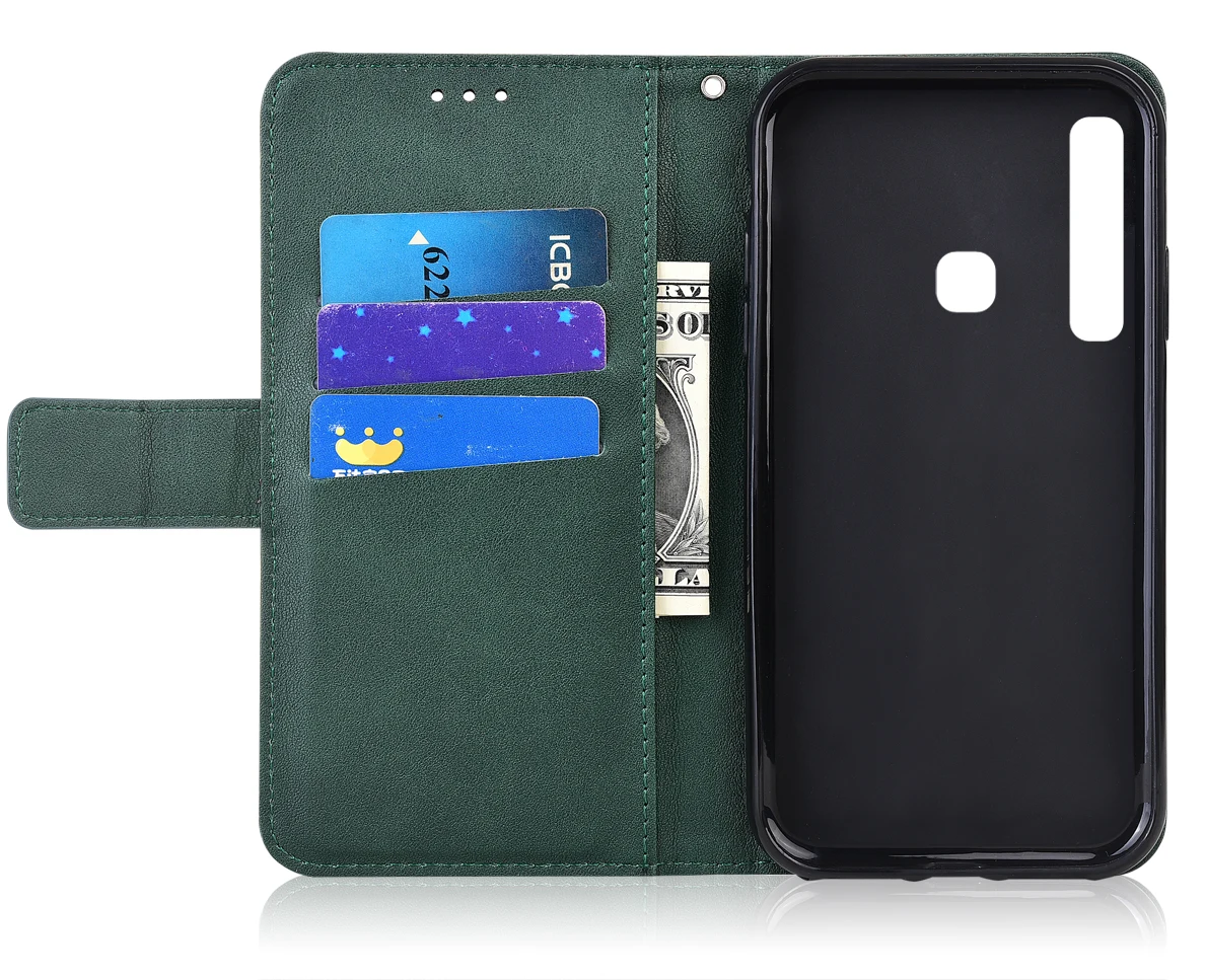 Wallet Læder taske til Samsung Galaxy A9 2018 A920 A920F SM-A920F bagcoveret af Telefonen Flip taske til Samsung Galaxy A9S EN 9S Sag