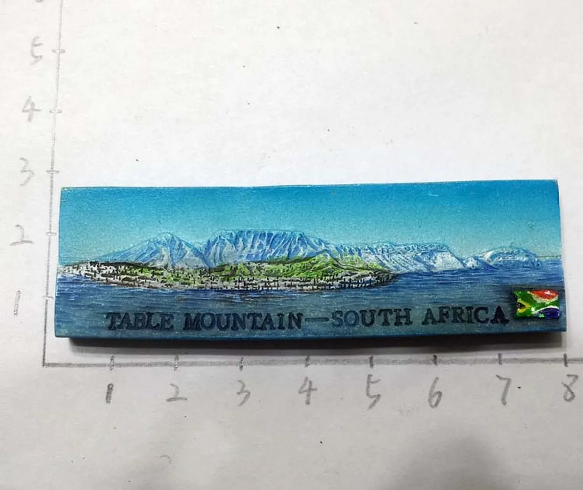 BABELEMI 3D stereo Magnetisk Køleskab Magnet Harpiks Sydafrika Capetown Table Mountain Magnetisk Køleskab Klistermærker Hjem Indretning