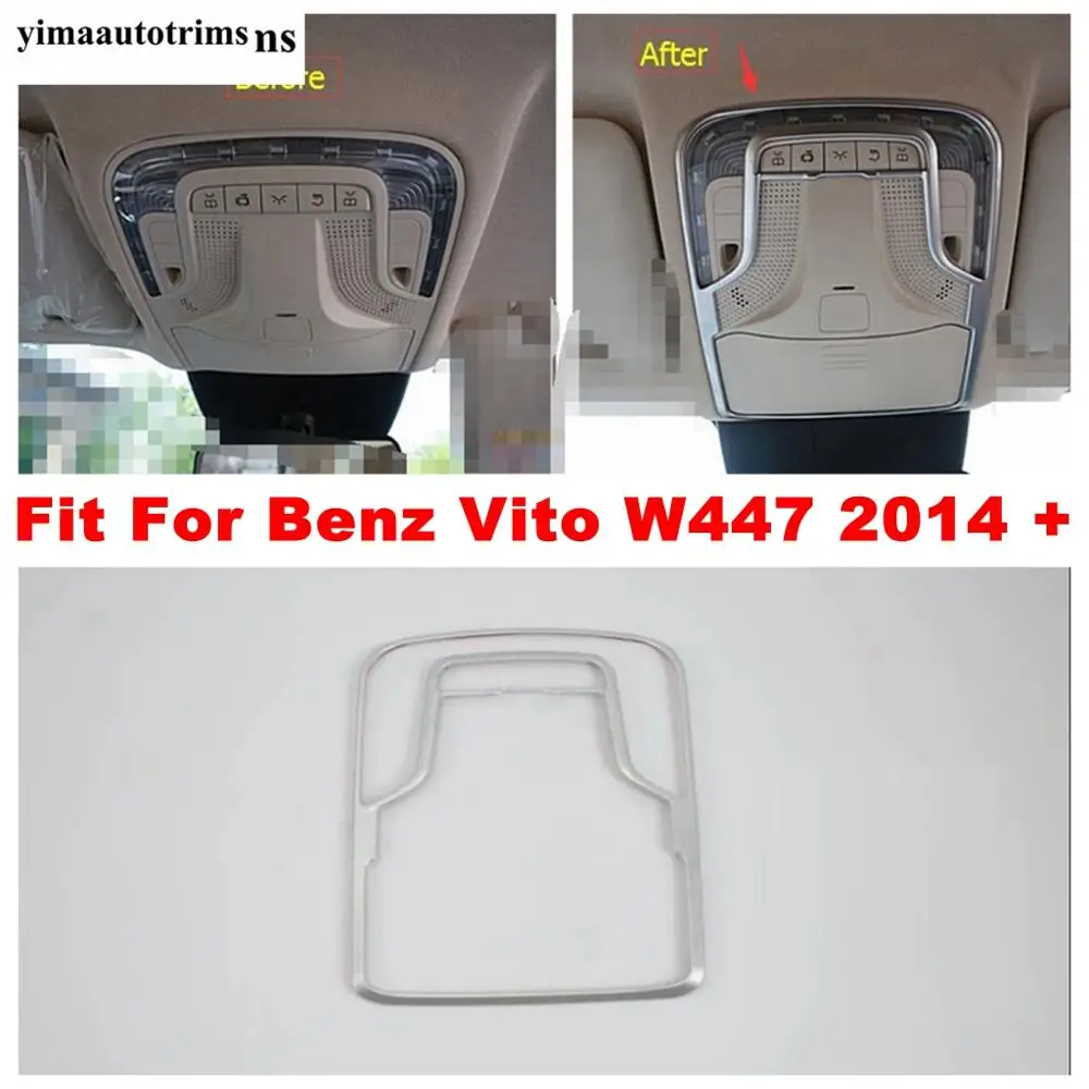 Mat Tilbehør Til Mercedes-Benz Vito W447 - 2019 Bil Indre Front Tag Læselamper Lamper Panel Dækker Interiør Trim
