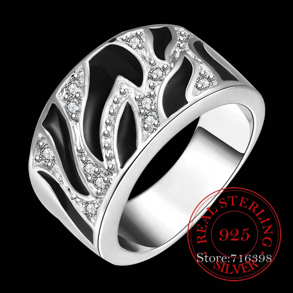 Høj kvalitet 925 Sterling Sølv Ringe for Kvinder, Mænd, Kvinder Dobbelt Kors Cz Crystal Infinity-Ring Bague Sølv 925 Anillos Mujer