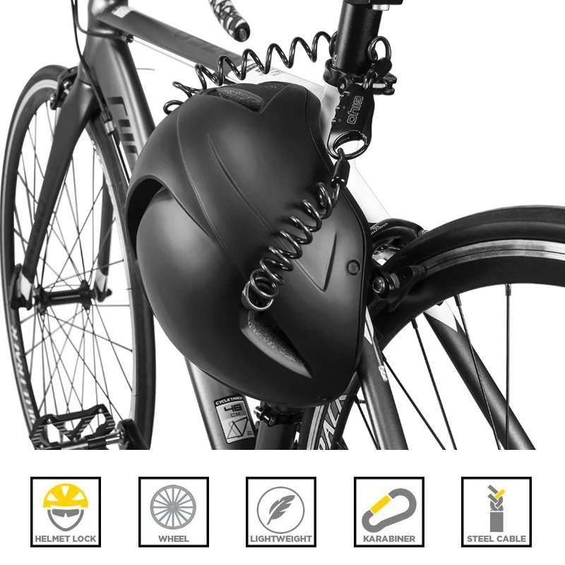 GIYO Cykel Mini Kabel Lås 1500mm Cykling Fold Hjelmen Kabel Lås 3-Cifret Kombination Anti-Tyveri af Cykel Lås til MTB Cykel