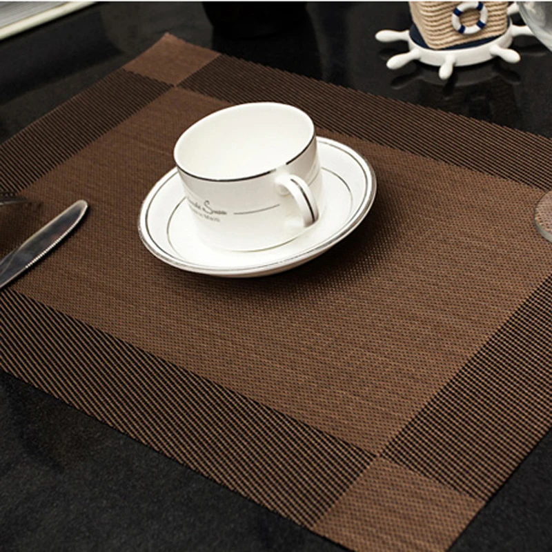 4 stk/masse 45X30 cm Mode sted mat PVC spisebord i mat Tabel dækkeservietter til borddekoration tilbehør