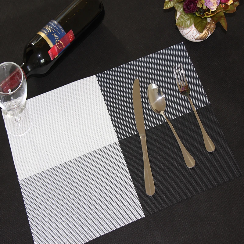 4 stk/masse 45X30 cm Mode sted mat PVC spisebord i mat Tabel dækkeservietter til borddekoration tilbehør
