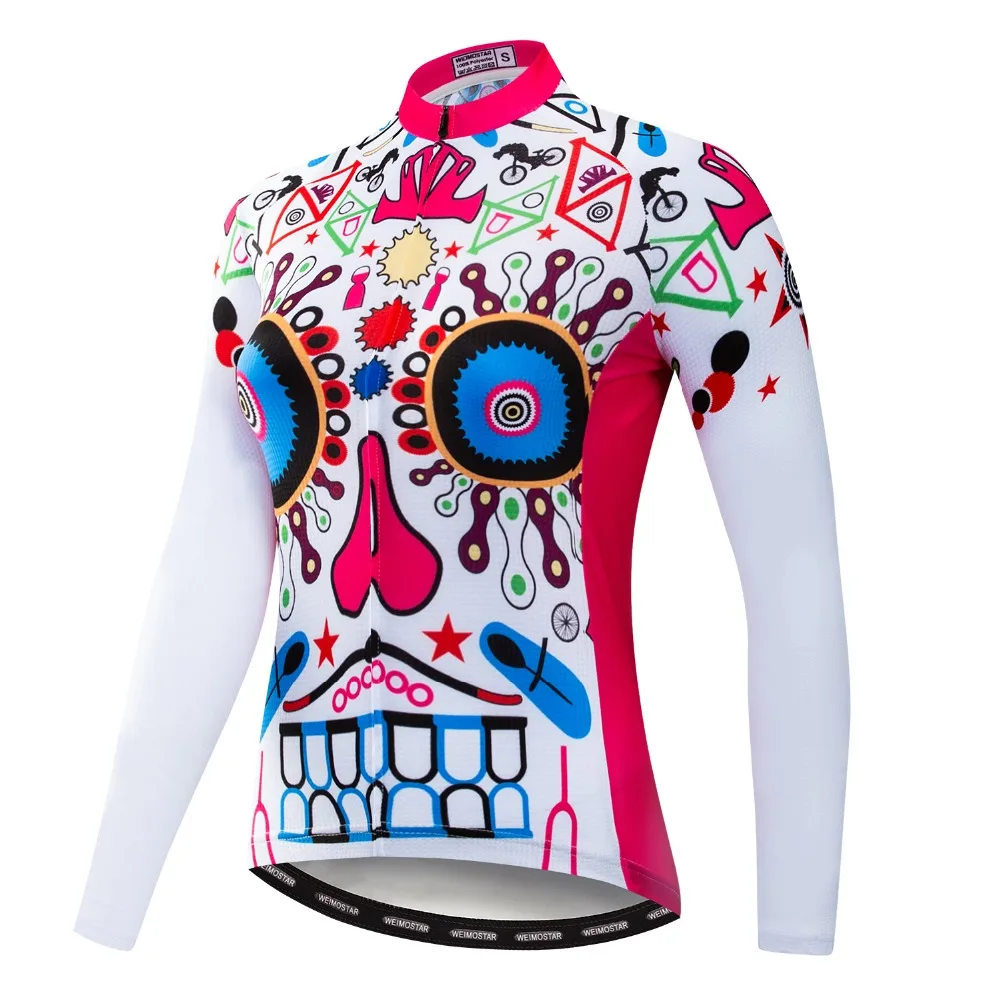2021 Trøje Med Lange Ærmer Mtb Kvinder Cykel Tøj Maillot Ciclismo Road Ridning Shirt Bike Cykling Tøj Pink Grøn