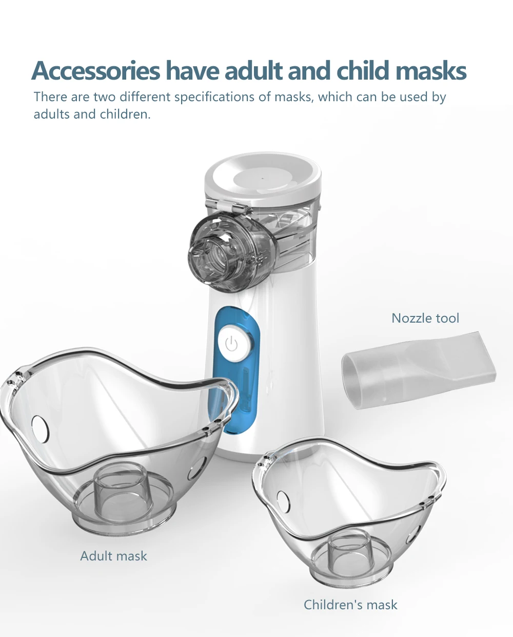 Sundhedspleje Mini Bærbare Inhalerer Nebulizer Inalador Nebulizador Dampende Inhalator Til Baby Voksen Genopladelige Mesh Forstøver