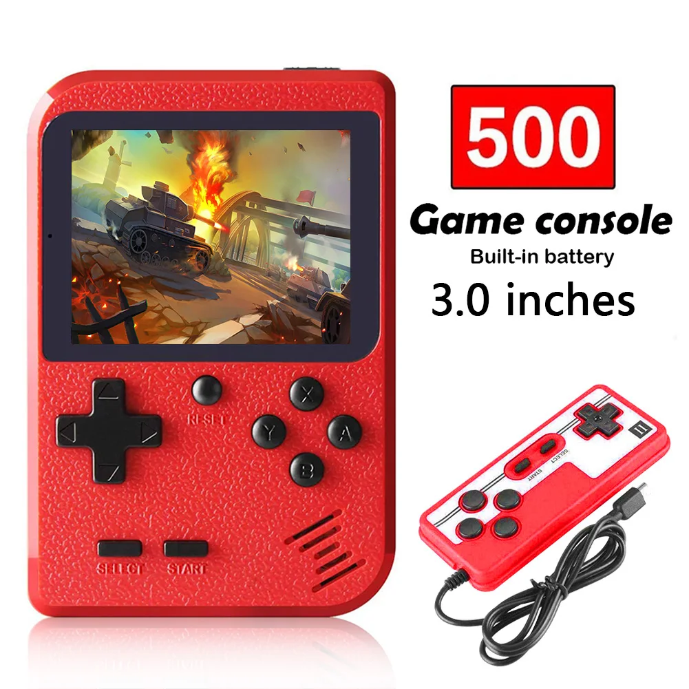 400 i 1 Håndholdte spillekonsol 8 Bit Retro Video Game Spiller 3,0 Tommer Mini Pocket Gamepad Støtte To Spillere for Børn Gave