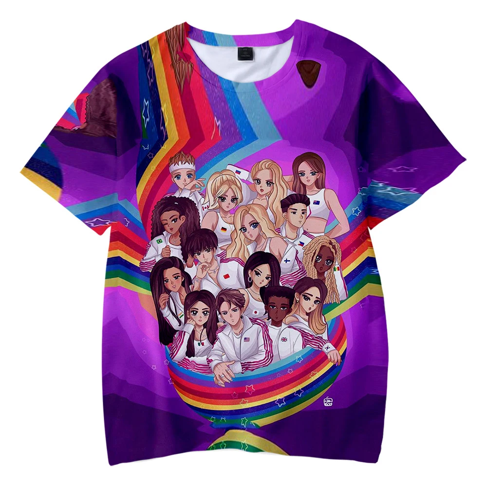 Ny Mode 3D Nu samlet Gruppe Æstetisk Grafisk T-Shirt Kvinder Hip Hop Streetwear Hipster T-shirt 3D-Print børn Børn Tshirt