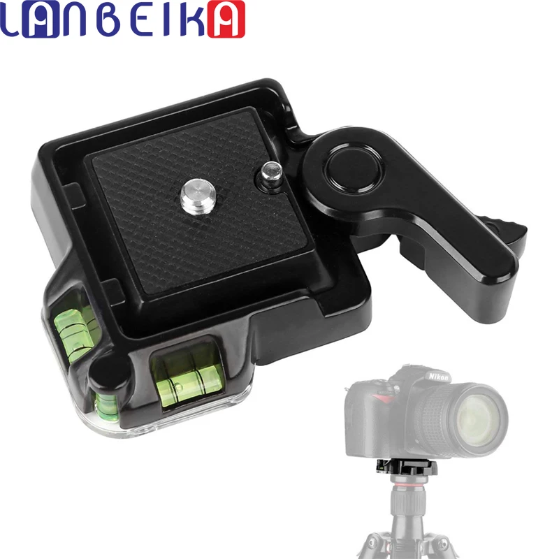 LANBEIKA Holdbar QR-40 Universal Aluminium Legering Quick Release Spænde Adapter Plade Stativ DSLR-Fotografering Tilbehør